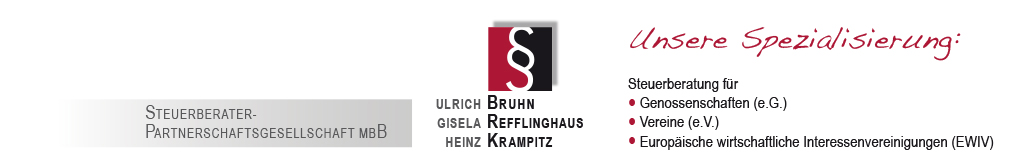 Steuerberatung für Genossenschaften (e.G.), Vereine (e.V.), Europäische wirtschaftliche Interessenvereinigungen (EWIV)